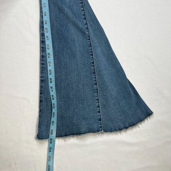 Show Me Your Mumu Berkeley Bell Jeans Med Wash Rainstorm Ultra Flares 26 - Picture 9 of 15